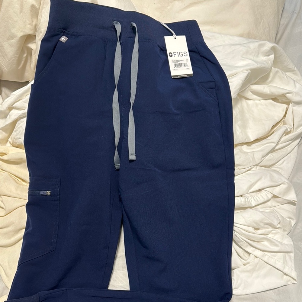 Figs Navy Blue Zamora High Waisted